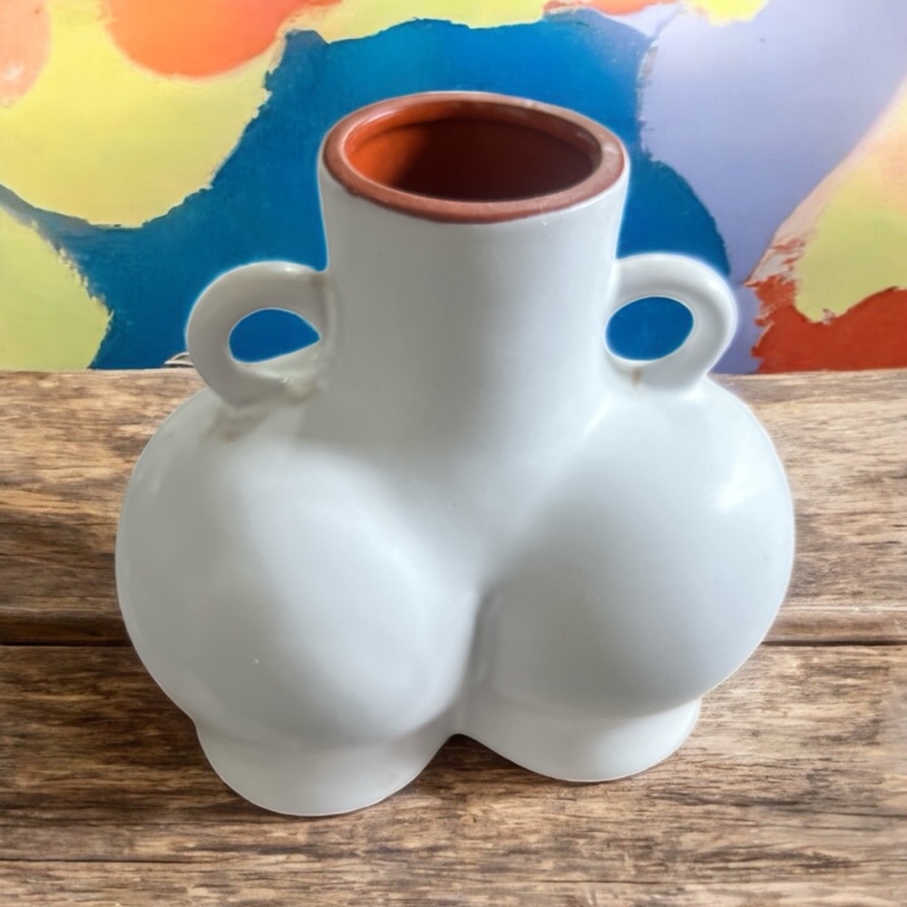 Unique White Ceramic Vase